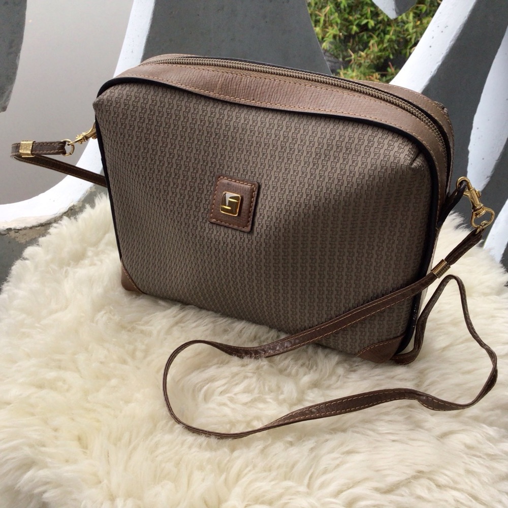 Vintage Stepan Signature Monogrammed Crossbody Shoulder Handbag